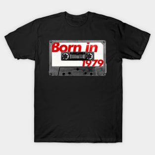 Born in 1979  ///// Retro Style Cassette Birthday Gift Design T-Shirt